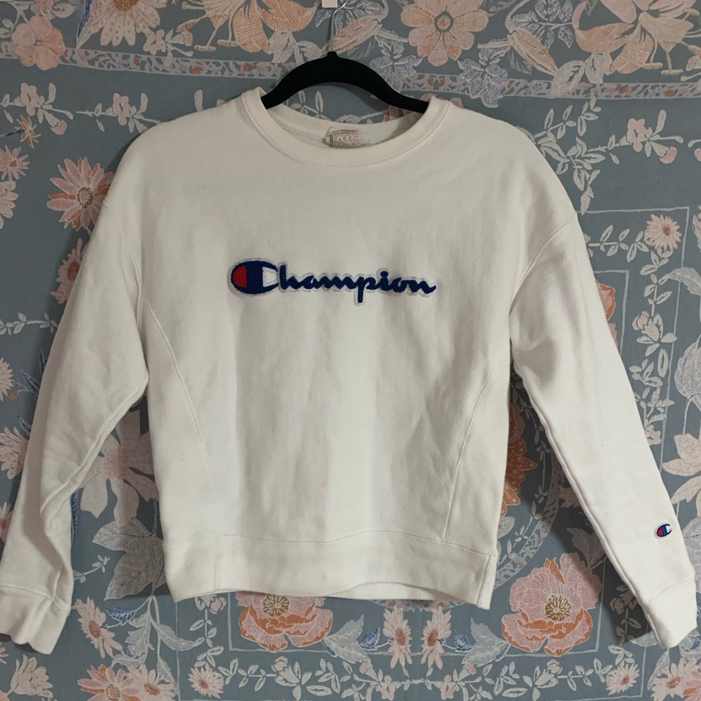 White champion crew neck